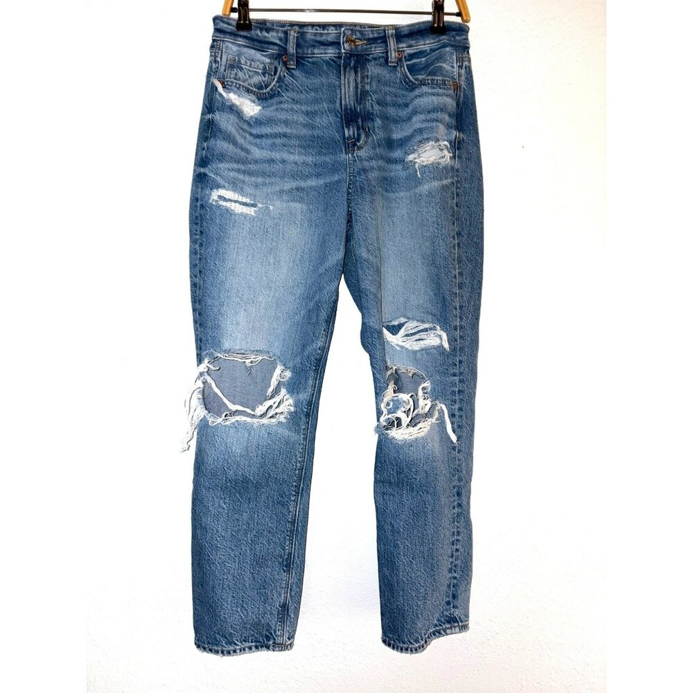 American Eagle Outfitters High Rise Distressed Denim Jeans